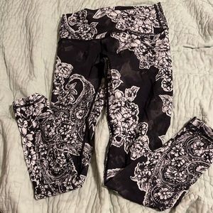 Lululemon Black Floral Leggings